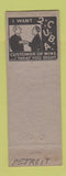 Matchbook Cover - Roberts Trailer Rental Detroit MI