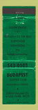 Matchbook Cover - Budapest Supper Club Hazel Park MI