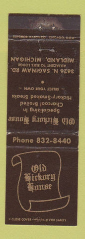Matchbook Cover - Old Hickory House Midland MI WEAR