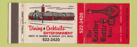 Matchbook Cover - Leather Bottle Inn Garden City MI