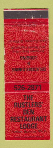 Matchbook Cover - Rustlers' Den Restaurant Lodge Harbor Springs MI WEAR