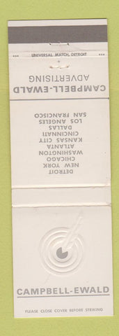 Matchbook Cover - Campbell Ewald Advertising Detroit New York City Chicago