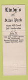 Matchbook Cover - Allen Park Motor Lodge MI