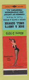Matchbook Cover - Dick & Andy's Shell oil gas Freeport IL pinup
