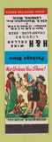 Matchbook Cover - H&H Wine Cellar Lansing MI hillbilly Not Unless You Shave
