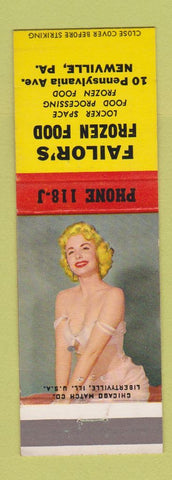 Matchbook Cover - Failor's Frozen Food Newville PA pinup