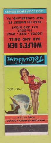 Matchbook Cover - Wolfe's Den New Cumberland PA pinup