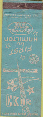 Matchbook Cover - CKOC Radio Hamilton ON CREASE