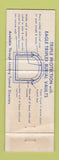 Matchbook Cover - American Vault Concrete Products Detroit MI WEAR