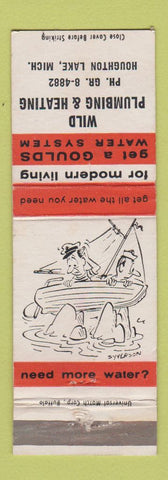 Matchbook Cover - Goulds Water System Wild Plumbing Heating Houghton Lake MI