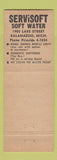 Matchbook Cover - Servisoft Soft Water Kalamazoo MI