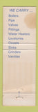Matchbook Cover - Slezinger Pipe Supply Ecorse MI WEAR
