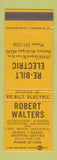 Matchbook Cover - Robert Walters Auto Parts Detroit MI Re Bilt Electric