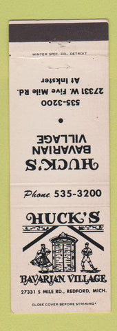 Matchbook Cover - Huck's Bavarian Village Redford MI