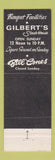 Matchbook Cover - Bill Cones Gilbert's Steak House Jackson MI