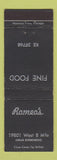 Matchbook Cover - Romeo's Restaurant Detroit MI