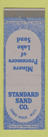 Matchbook Cover - Standard Sand Company Grand Haven MI