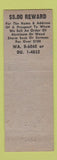 Matchbook Cover - Gross Window Sales Allen Park MI