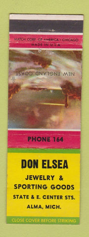 Matchbook Cover - Don Elsea Jewelry Sporting Goods Alma MI low phone #