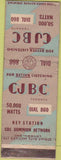 Matchbook Cover - CJBC Radio Toronto ON WEAR