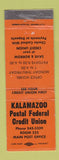 Matchbook Cover - Kalamazoo Postal Credit Union MI