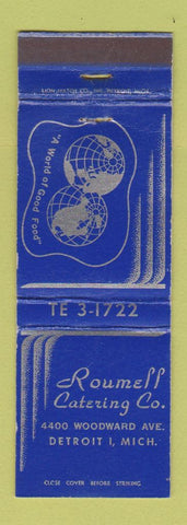 Matchbook Cover - Roumell Catering Detroit mI