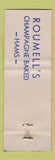 Matchbook Cover - Roumell Catering Detroit mI