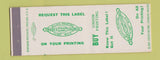 Matchbook Cover - Allied Printing Union Label Flint MI