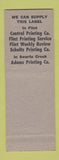 Matchbook Cover - Allied Printing Union Label Flint MI
