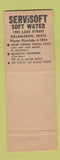 Matchbook Cover - Servisoft Soft Water Kalamazoo MI