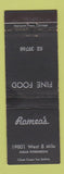 Matchbook Cover - Romeo's Restaurant Detroit MI WEAR
