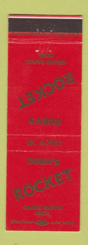 Matchbook Cover - Duba's Rocket Grand Rapids MI
