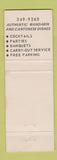 Matchbook Cover - Ah Wok Chinese Restaurant Novi MI