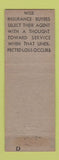 Matchbook Cover - Emmco Insurance Leslie Simmet Ithaca MI