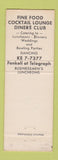 Matchbook Cover - Kenwood Restaurant Detroit MI