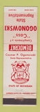 Matchbook Cover - Cass Ogonowski State Rep MI WEAR