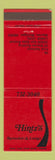 Matchbook Cover - Hintz's Restaurant Lounge Warren MI