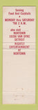 Matchbook Cover - Hintz's Restaurant Lounge Warren MI