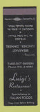 Matchbook Cover - Luigi's Restaurant Italian Battle Creek MI