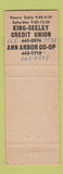 Matchbook Cover - Credit Union Center Ann Arbor MI