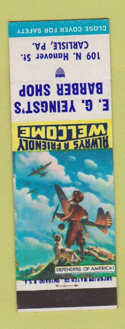 Matchbook Cover - EG Yeingst's Barber Shop Carlisle PA
