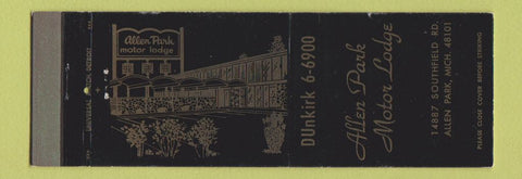 Matchbook Cover - Allen Park Motor Lodge MI WEAR