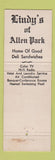 Matchbook Cover - Allen Park Motor Lodge MI WEAR