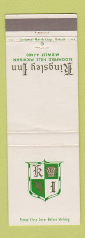 Matchbook Cover - Kingsley Inn Bloomfield Hills MI