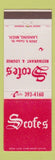 Matchbook Cover - Scofe's Restaurant Lansing MI