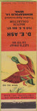 Matchbook Cover - DE Ash Match Collector Minneapolis MN