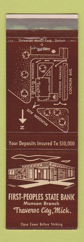 Matchbook Cover - First Peoples State Bank Traverse City MI