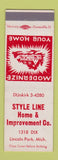 Matchbook Cover - Style Line Home &  Improvement Lincoln Park MI