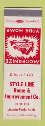 Matchbook Cover - Style Line Home &  Improvement Lincoln Park MI