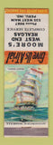 Matchbook Cover - Moore's West End Real Gas oil Peru IN